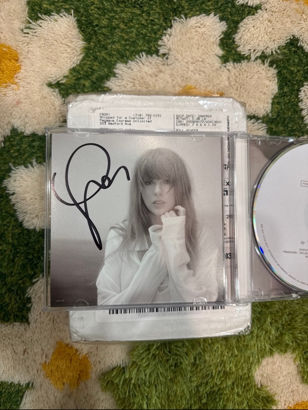 Taylor Swift Signed CD The Tortured Poets Department Autograph TTPD